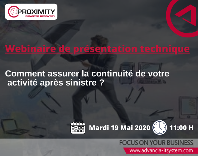 Webinaire de présentation technique : Assurez la continuité de votre activité après sinistre